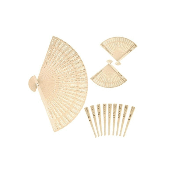 Sandalwood Folding Fans- 24 piece - Image 10